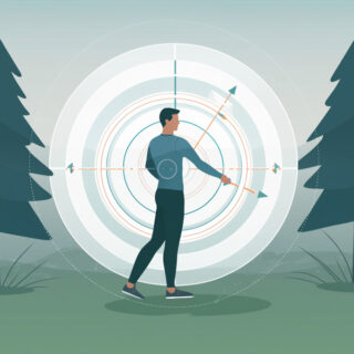 An illustration of a person fixing his disc golf rounding