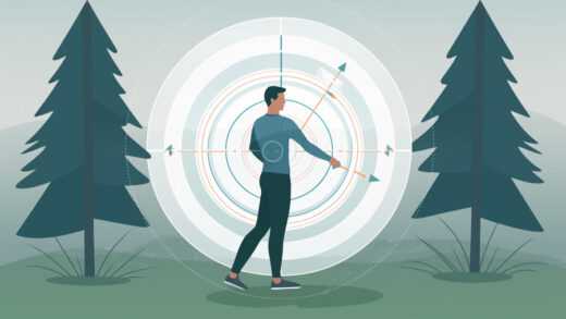 An illustration of a person fixing his disc golf rounding